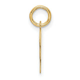 10k Yellow Gold Script Initial Y Pendant, Cursive Letter Charm for Women