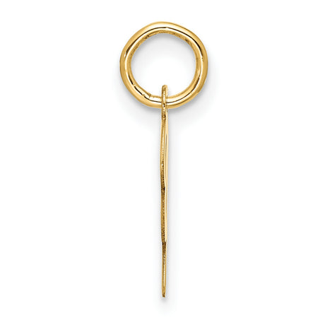 10k Yellow Gold Script Initial Y Pendant, Cursive Letter Charm for Women