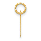 10k Yellow Gold Initial A Pendant Charm, Polished Alphabet Letter Jewelry for Women or Unisex