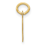 10k Yellow Gold Initial B Pendant, Polished Block Letter Charm, Unisex Alphabet Jewelry