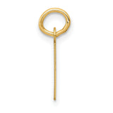 10k Yellow Gold Pendant, Block Letter E Initial Charm, Polished Monogram Design for Women or Unisex