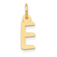 10k Yellow Gold Pendant, Block Letter E Initial Charm, Polished Monogram Design for Women or Unisex