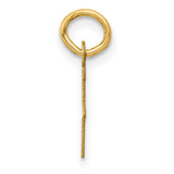 10k Yellow Gold Letter F Pendant, Polished Alphabet Charm, Initial Jewelry for Women or Unisex