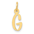 10k Yellow Gold Initial G Pendant, Script Letter Charm, Dainty Monogram Jewelry for Women