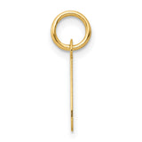 10k Yellow Gold Letter J Pendant, Polished Block Initial Charm for Women or Unisex Wear