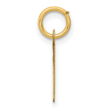 10k Yellow Gold Initial Pendant Charm, Block Letter L, Polished Alphabet Jewelry for Women