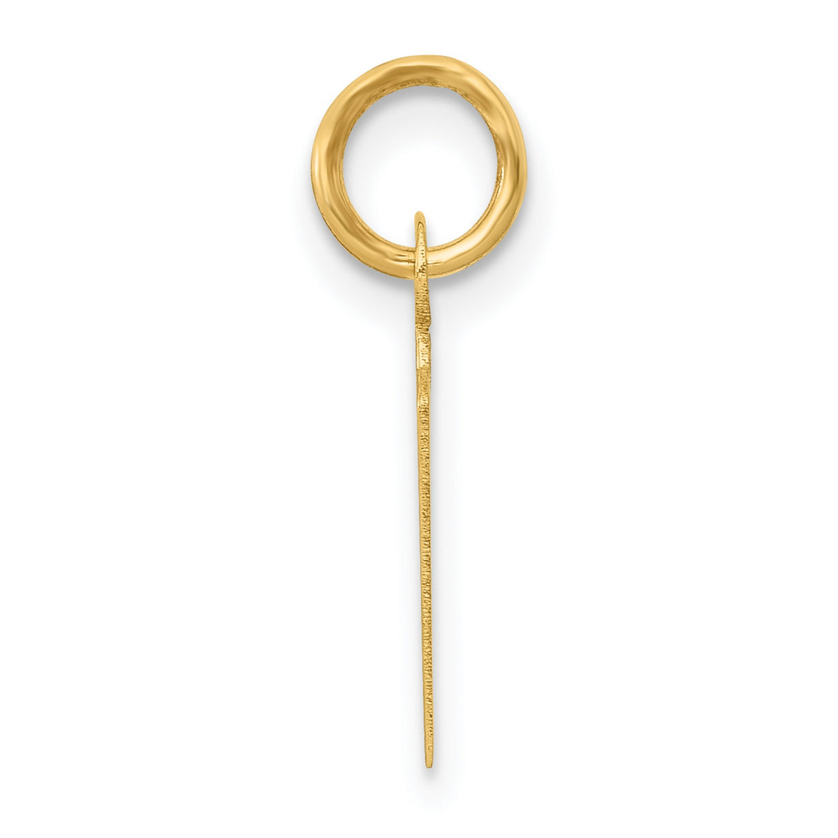 10k Yellow Gold Initial M Pendant, Cutout Letter Charm, Minimalist Alphabet Jewelry for Women