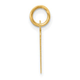 10k Yellow Gold Initial M Pendant, Cutout Letter Charm, Minimalist Alphabet Jewelry for Women