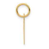 10k Yellow Gold N Pendant, Cutout Initial Charm with Polished Finish, Modern Block Letter Design