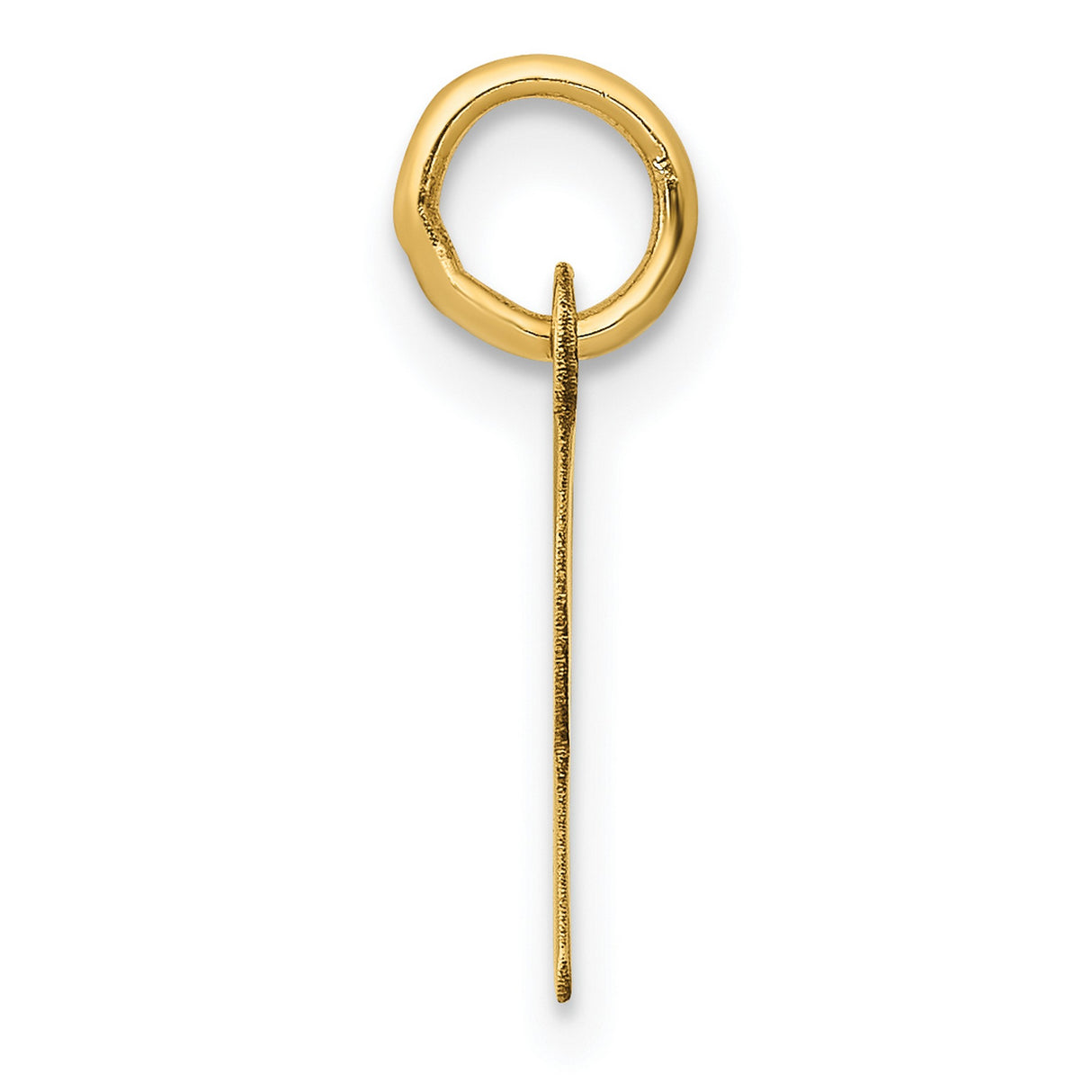 10k Yellow Gold Letter R Pendant Charm, Polished Alphabet Jewelry for Women or Unisex