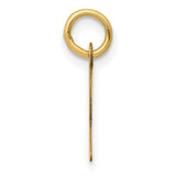 10k Yellow Gold Letter R Pendant Charm, Polished Alphabet Jewelry for Women or Unisex