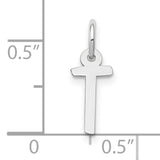 10k White Gold Cross Pendant, Minimalist Christian Design for Men and Women