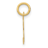 10k Yellow Gold Initial B Pendant, Script Letter Charm, Cursive Monogram Jewelry for Women