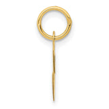 10k Yellow Gold Initial C Pendant, Script Letter Charm for Women, Polished Monogram Jewelry