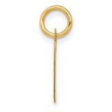 10k Yellow Gold Script Initial D Pendant Charm, Personalized Alphabet Letter Jewelry for Women