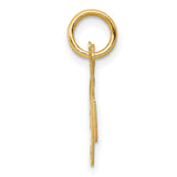 10k Yellow Gold Letter K Pendant, Script Initial Charm with Polished Finish for Women