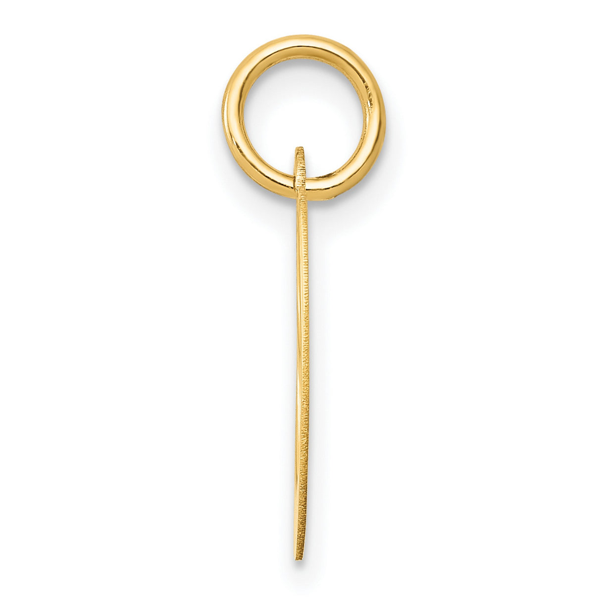 10k Yellow Gold Script Letter G Pendant, Polished Cursive Initial Charm for Women