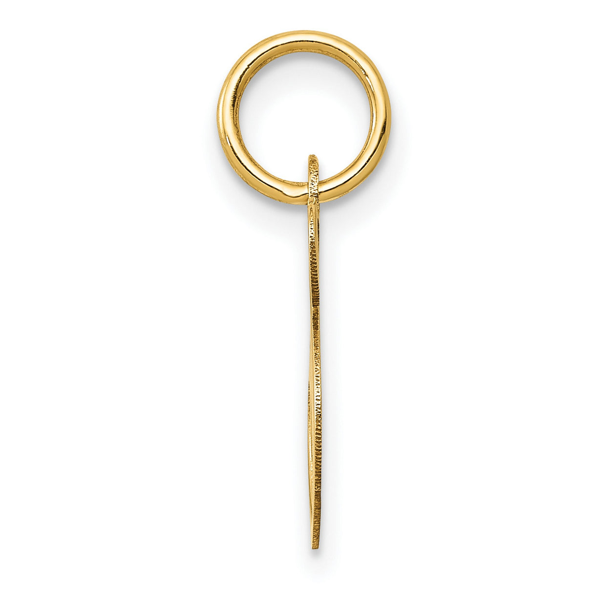 10k Yellow Gold Script Initial S Pendant, Polished Cursive Letter Charm for Women