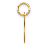 10k Yellow Gold Script Initial S Pendant, Polished Cursive Letter Charm for Women