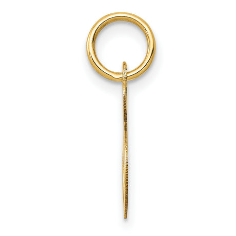 10k Yellow Gold Script Initial S Pendant, Polished Cursive Letter Charm for Women