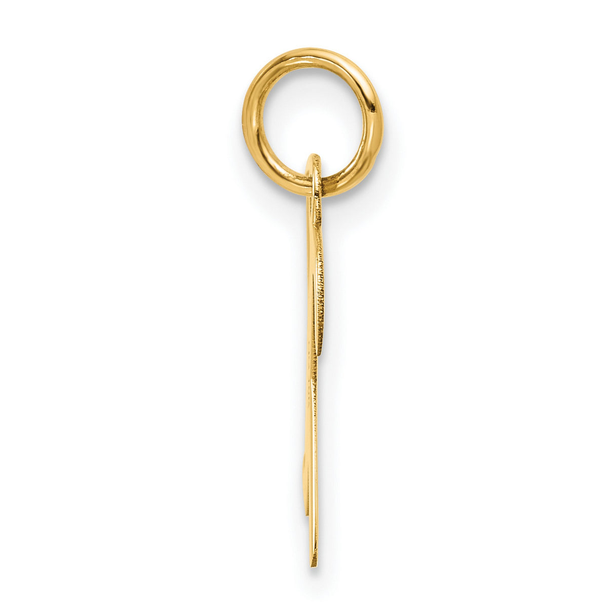 10k Yellow Gold Letter X Pendant Charm, Script Initial Monogram for Women