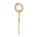 10k Yellow Gold Letter X Pendant Charm, Script Initial Monogram for Women