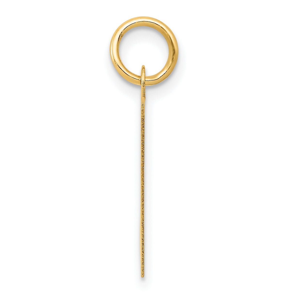 10k Yellow Gold Script Letter H Pendant, Polished Cursive Initial Charm for Women