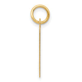 10k Yellow Gold Script Letter H Pendant, Polished Cursive Initial Charm for Women