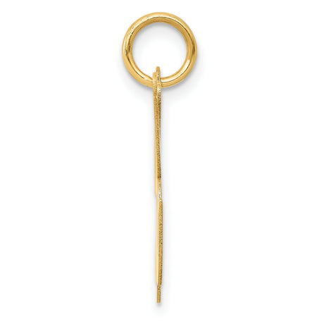 10k Yellow Gold Initial Pendant, Script Letter K Charm, Dainty Monogram Jewelry for Women