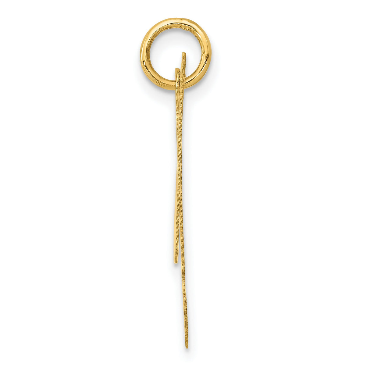 10k Yellow Gold Initial Pendant, Script Letter M Charm, Polished Finish, Dainty Monogram Jewelry