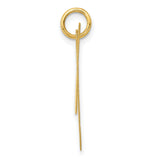 10k Yellow Gold Initial Pendant, Script Letter M Charm, Polished Finish, Dainty Monogram Jewelry