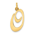 10k Yellow Gold Pendant with Modern Swirl Design and Abstract Style for Women