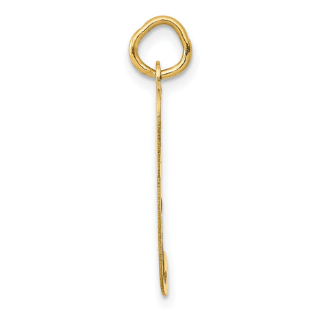 10k Yellow Gold Script Initial P Pendant, Cursive Letter Charm, Dainty Monogram Jewelry