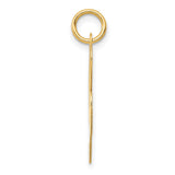 10k Yellow Gold Initial R Pendant, Script Letter Charm, Polished Monogram Jewelry for Women