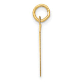 10k Yellow Gold Script Letter J Pendant, Polished Initial Charm for Women