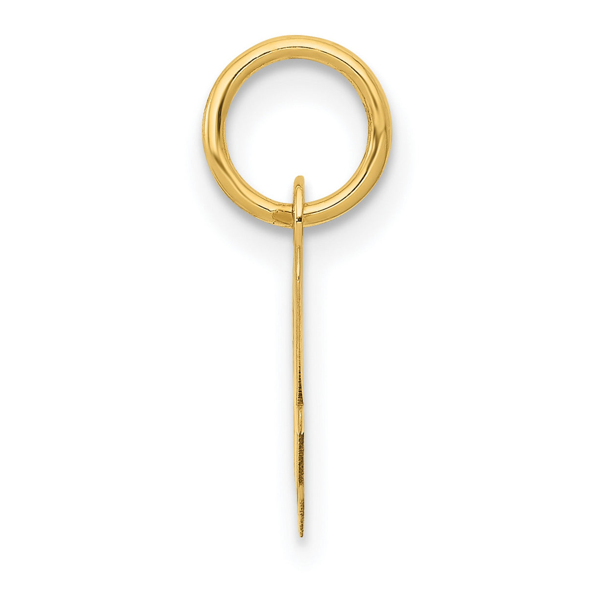 10k Yellow Gold Script Letter A Pendant Charm, Polished Monogram for Women