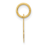 10k Yellow Gold Script Letter A Pendant Charm, Polished Monogram for Women