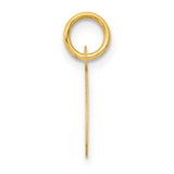 10k Yellow Gold Letter C Pendant, Polished Script Initial Charm for Women