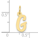 10k Yellow Gold Initial G Pendant Charm, Script Letter Style, Dainty Jewelry for Women