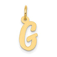 10k Yellow Gold Initial G Pendant Charm, Script Letter Style, Dainty Jewelry for Women