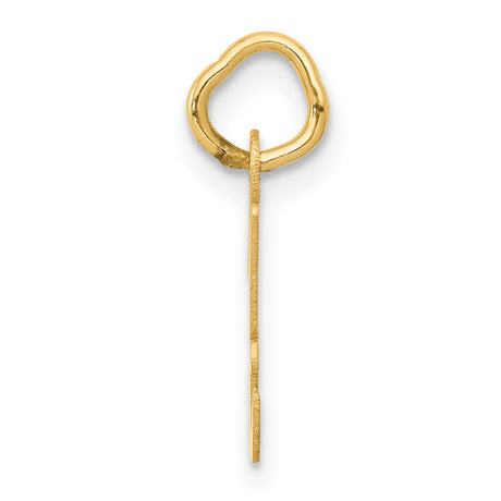 10k Yellow Gold Letter H Pendant, Script Initial Charm for Necklace or Bracelet