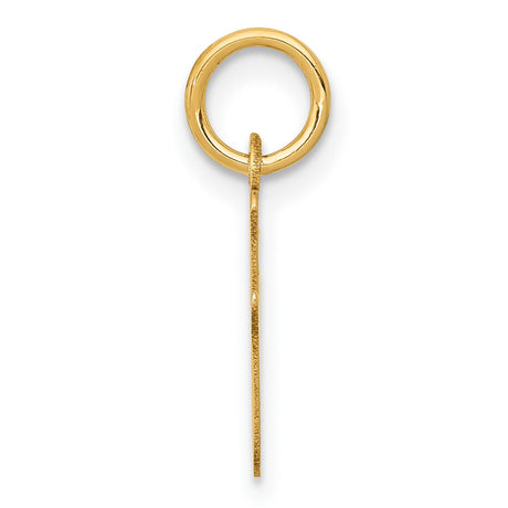 10k Yellow Gold Letter J Pendant Charm, Script Initial Monogram Jewelry for Women