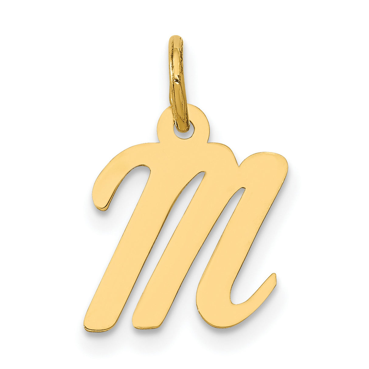 10k Yellow Gold Scorpio Zodiac Pendant with Stylized M Symbol and Tail