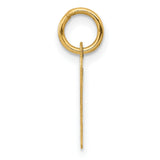 10k Yellow Gold Script Letter P Pendant, Polished Cursive Initial Charm for Women or Unisex