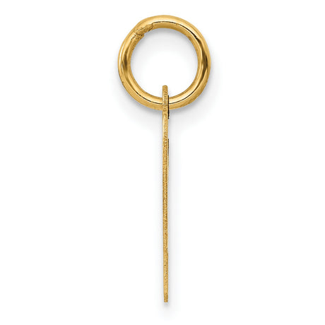 10k Yellow Gold Script Letter P Pendant, Polished Cursive Initial Charm for Women or Unisex