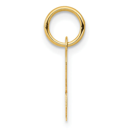 Small Script Initial R Charm Pendant in Real 10k Yellow Gold