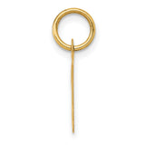 10k Yellow Gold Script Initial J Pendant Charm, Polished Letter Design for Women