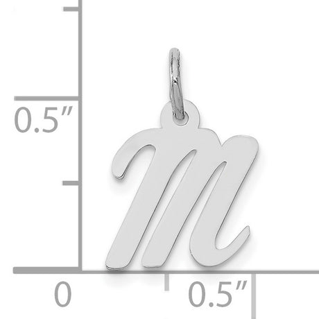 10k White Gold Virgo Zodiac Pendant, Polished Astrology Charm for Women or Unisex Wear