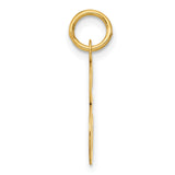 10k Yellow Gold Script Letter E Pendant, Cursive Initial Charm for Women