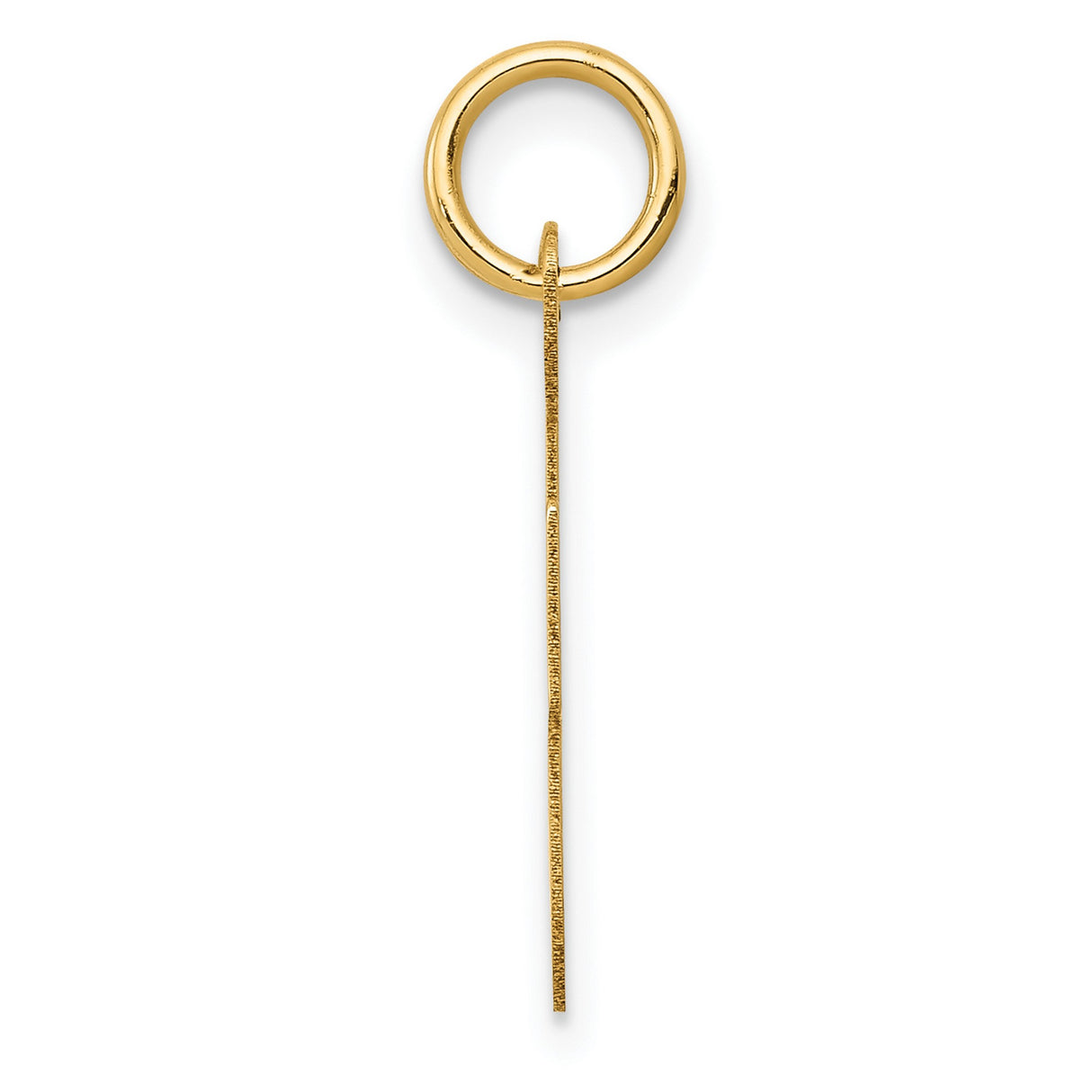 10k Yellow Gold Letter F Pendant, Script Initial Charm for Women